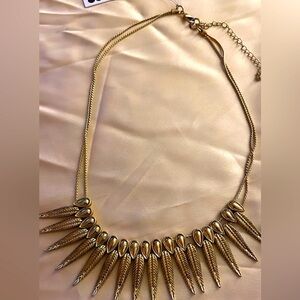 Romolo Gold Feathered Necklace